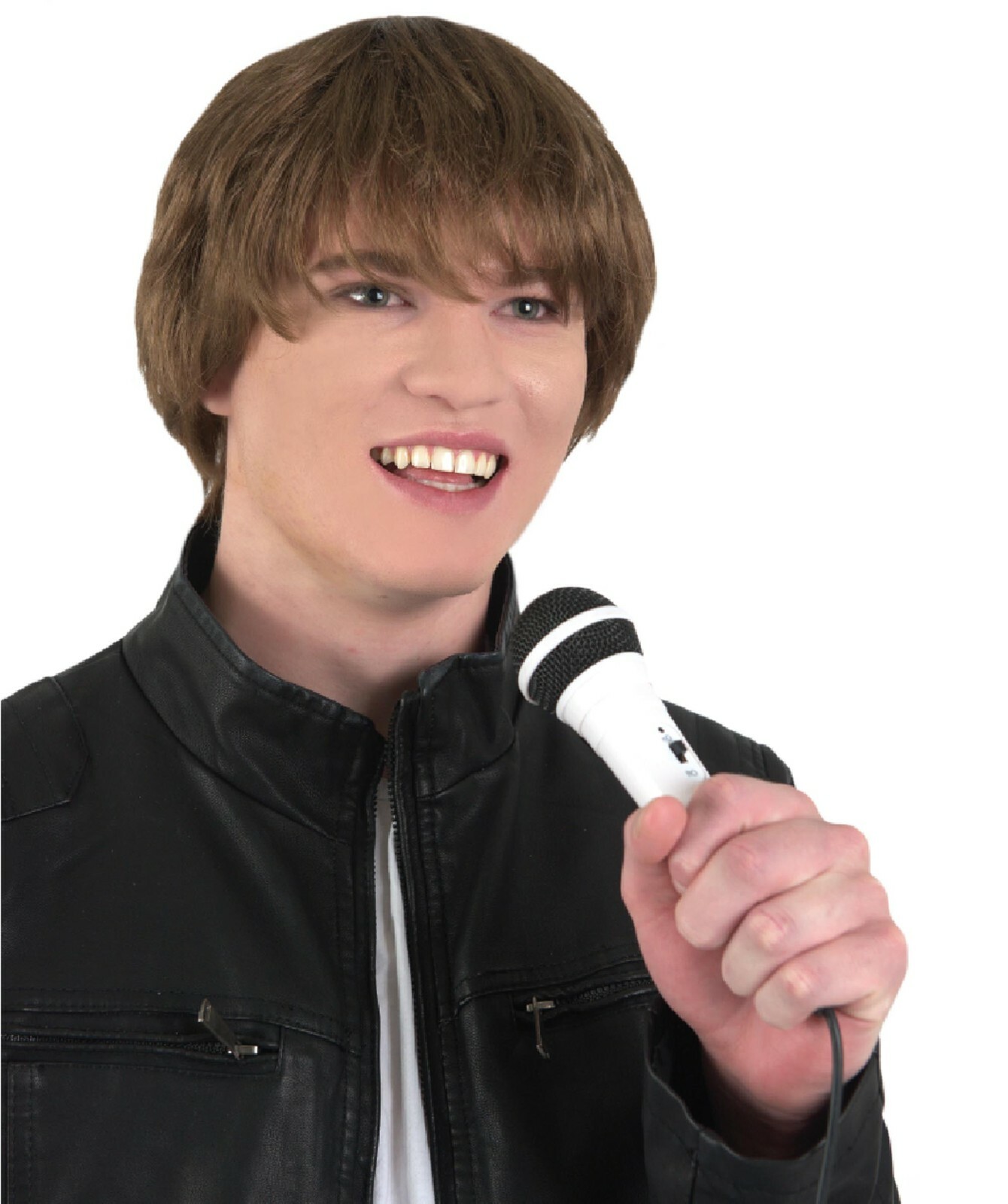 Young boy band wig Brown