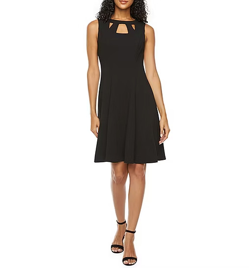 Alyx Womens Sleeveless Fit + Flare Dress - Black Sz 12 925141