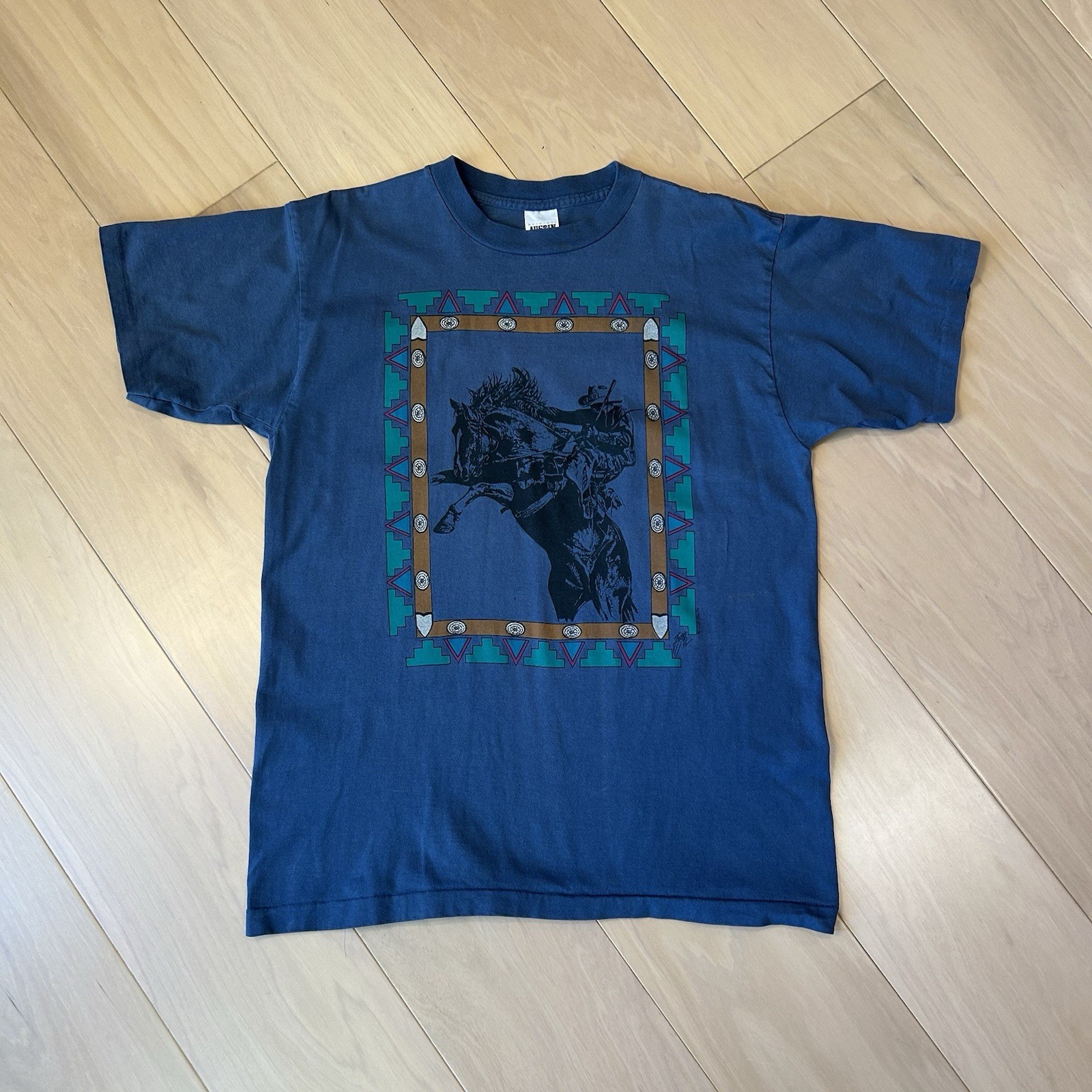 Vintage Austin Shirt Co Cowboy Tee Short Sleeve Size Large