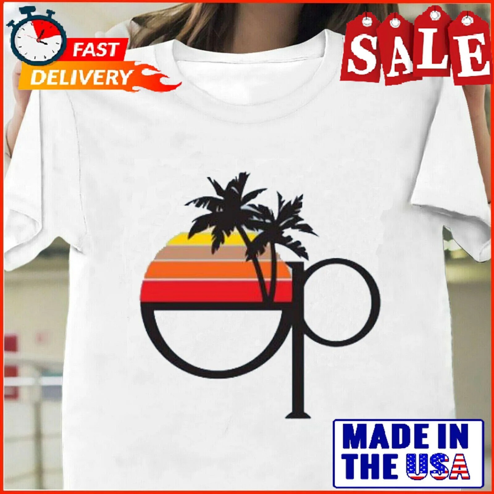 Ocean Pacific Classic Vintage 80s Surfwear Beach Logo Graphic T-Shirt