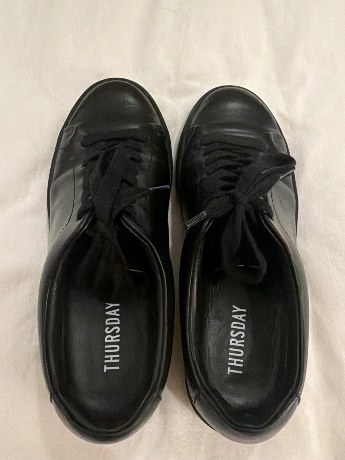 Thursday Boot Company Mens Size 8.5 Black Vachetta Premier Low Top Leather Shoes