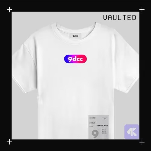 9dcc x Snowfro ITERATION-02 Vaulted Men\'s White Graphic T-Shirt L Chromie Squig…