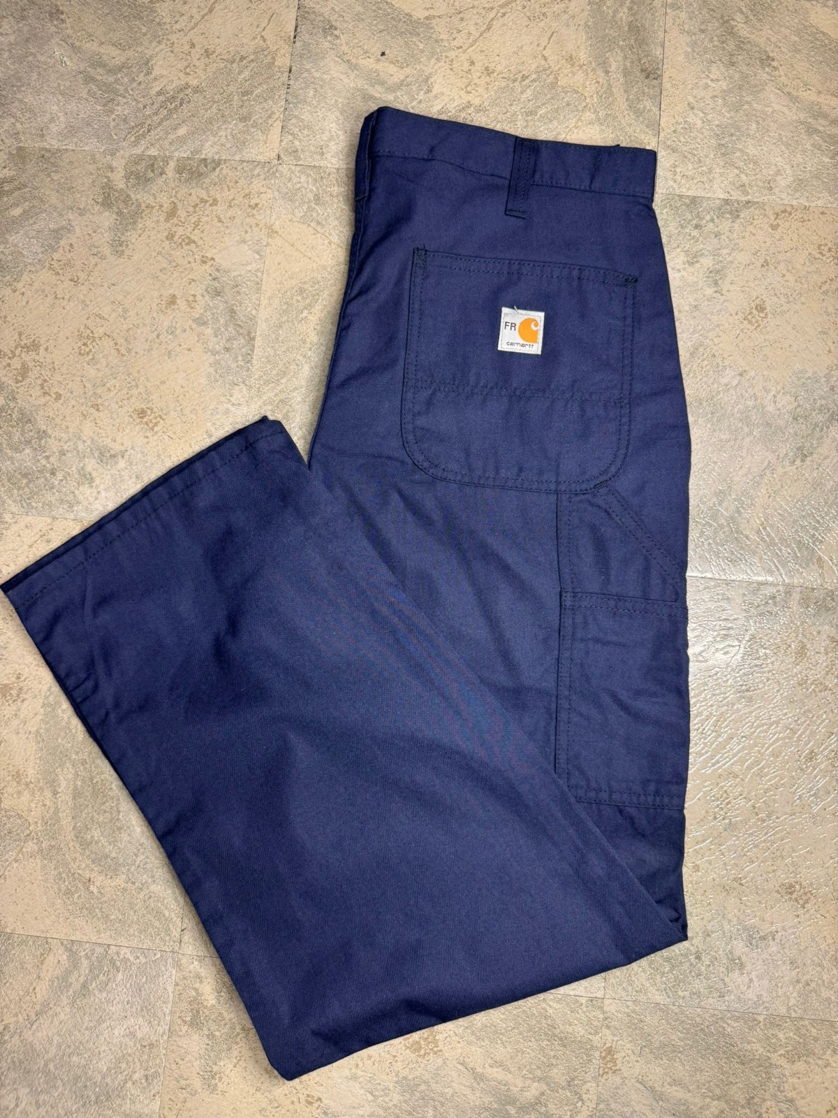 Carhartt FR Lightweight Canvas Work Pants Dungaree Navy - Men\'s