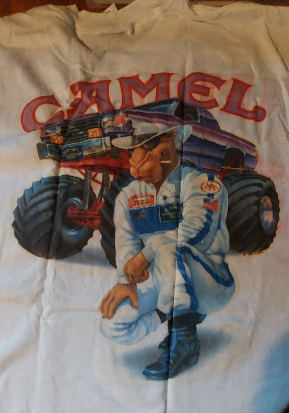Camel Motorsports T-Shirt Mens XL Joe Camel Monster Truck VTG 90s 