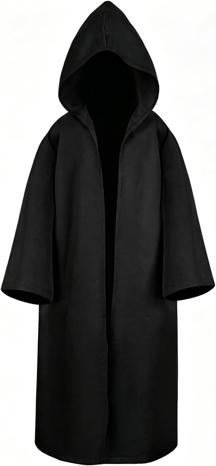 Kids Wizard Tunic Hooded Robe Boys Monk Priest Cloak Halloween Cosplay