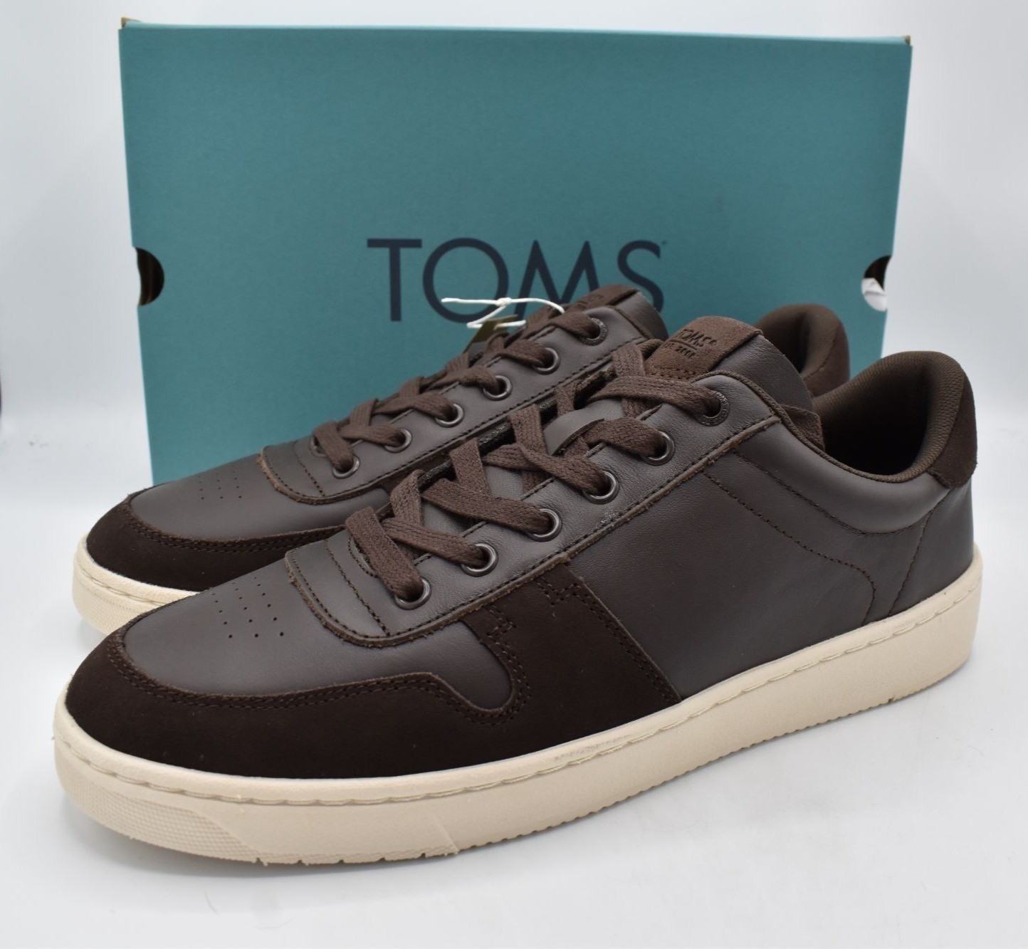 TOMS Trvl Lite Sneaker Mens 12 Brown NEW Leather Suede Casual Low Top Shoes