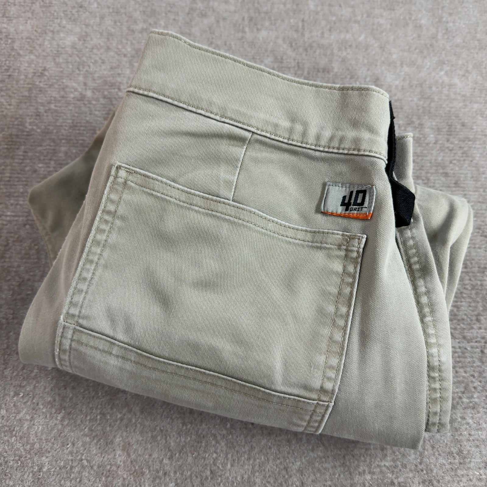 Duluth Trading 40 Grit Cargo Pants Mens 28x32 Beige Canvas Stretch Workwear