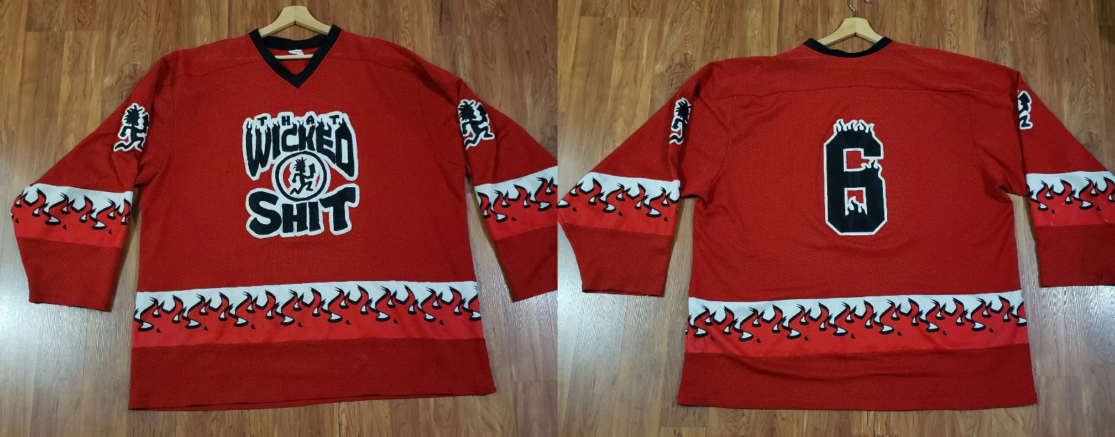 Vintage Insane Clown Posse Hatchetman fire Hockey Jersey US2215