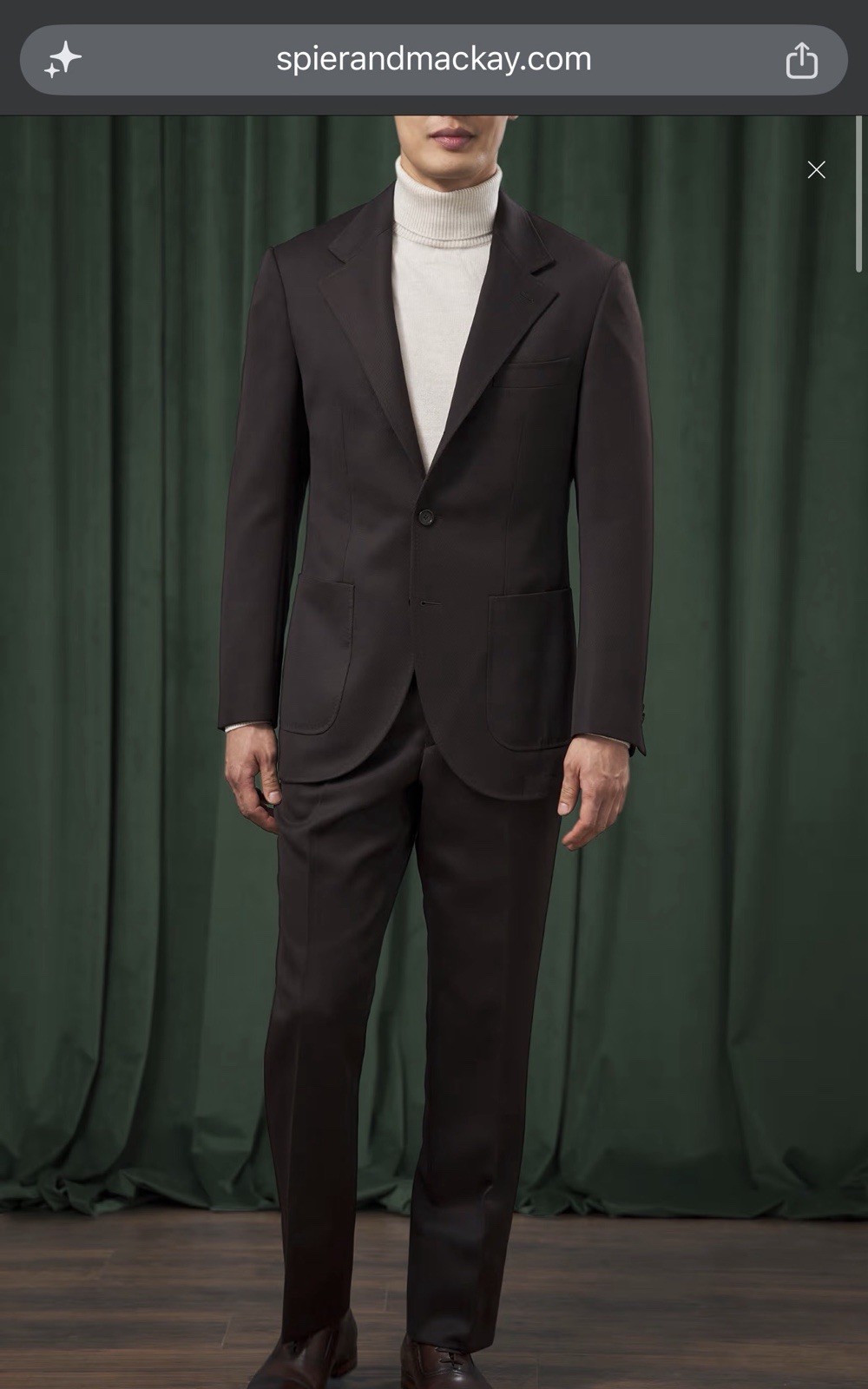 NWT Spier & MacKay Chocolate Cavalry Twill Neo 3 Suit Size 40R Slim Fit