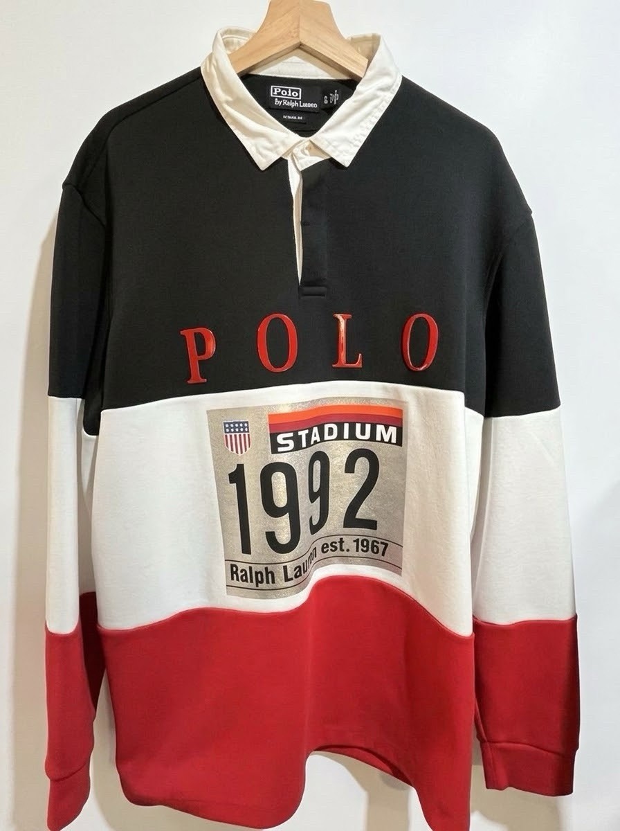 Polo Ralph Lauren Stadium 1992 Retro Rugby Shirt Mens XL Colorblock Long Sleeve