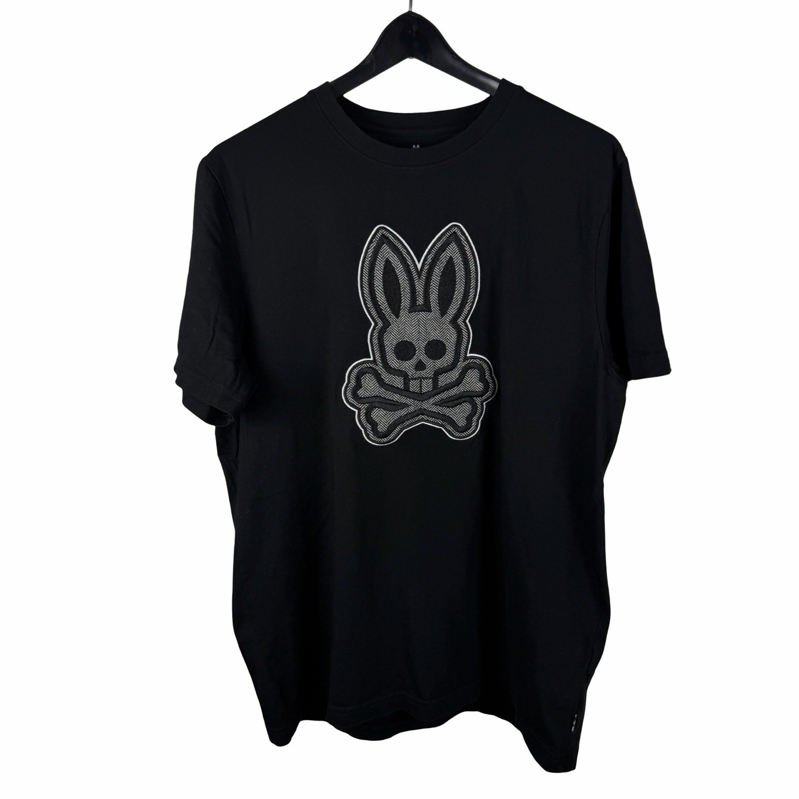 Mens Psycho Bunny Pima Cotton Big Embroidered Logo Black Shirt Size 6