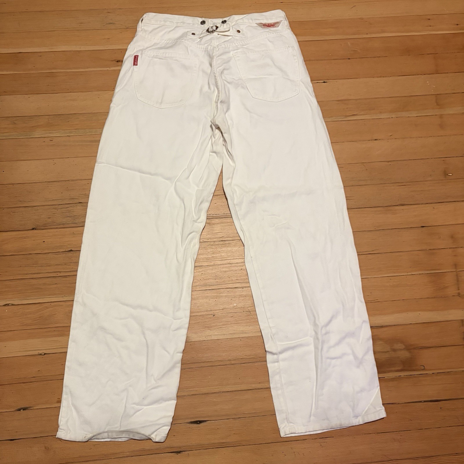 Vintage Big Star Sanforized jeans Mens 32 (fits 30x30) white buckle back button
