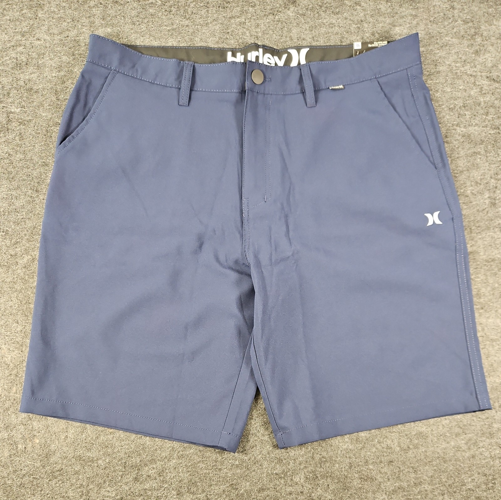 NWT Hurley Mens Phantom Hybrid Walkshorts Obsidian Navy Blue Size 36 Reflective 