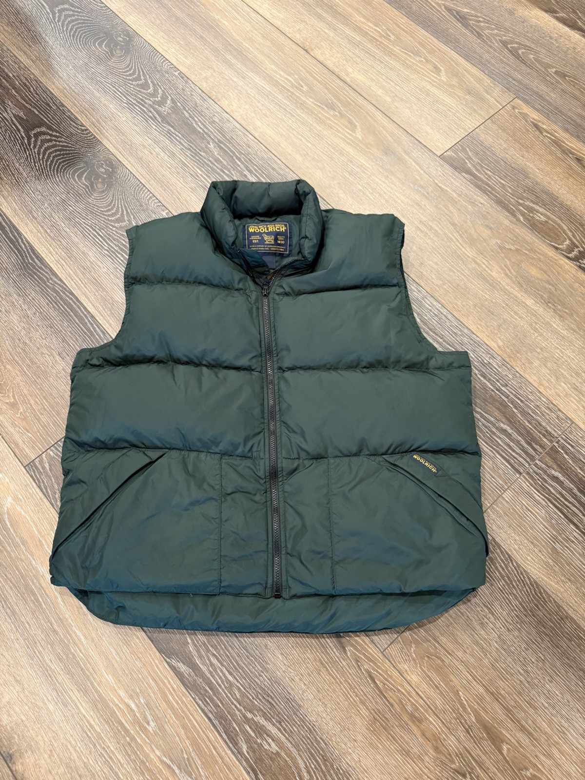 NWOT Vtg Woolrich John Rich & Bros Duck Down Puffer Vest Mens Large Green Y2K