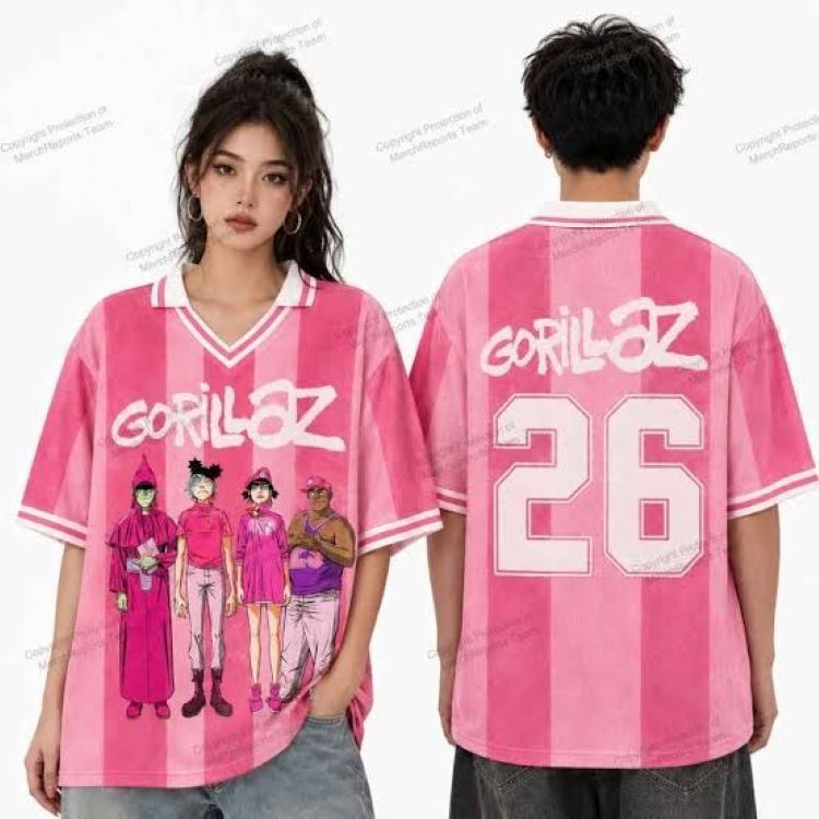 Gorillaz The Mountain Album Collared Jersey TU853