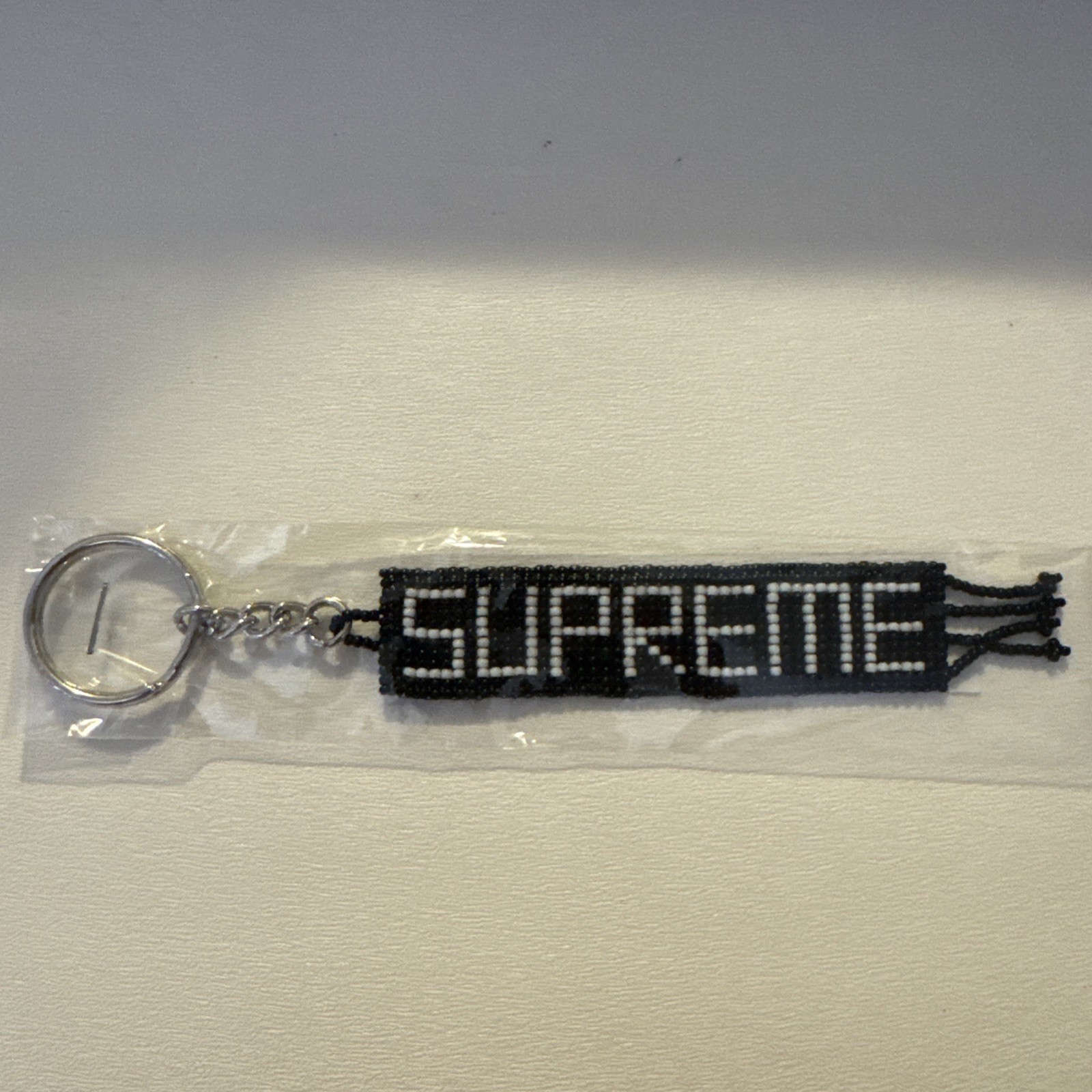 Supreme Beaded Keychain Black One Size SS20