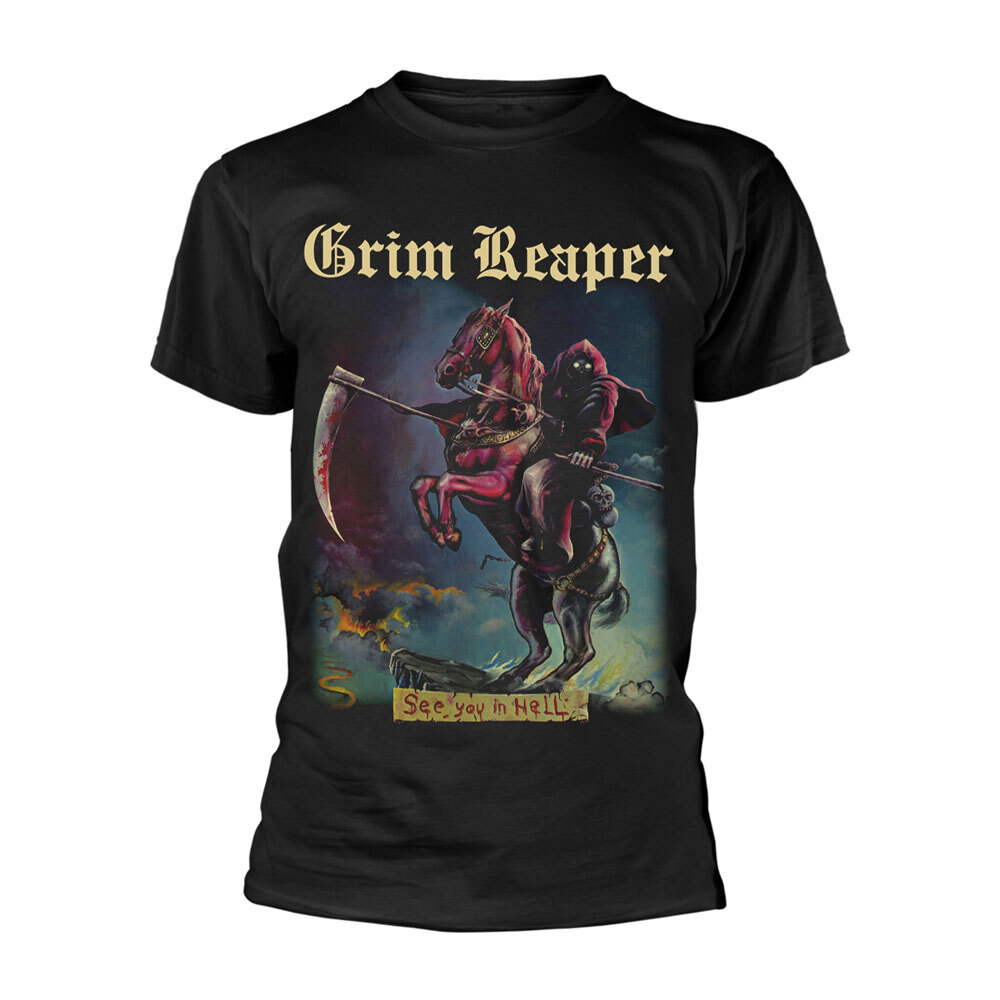 Men\'s Grim Reaper See You In Hell T-shirt Black
