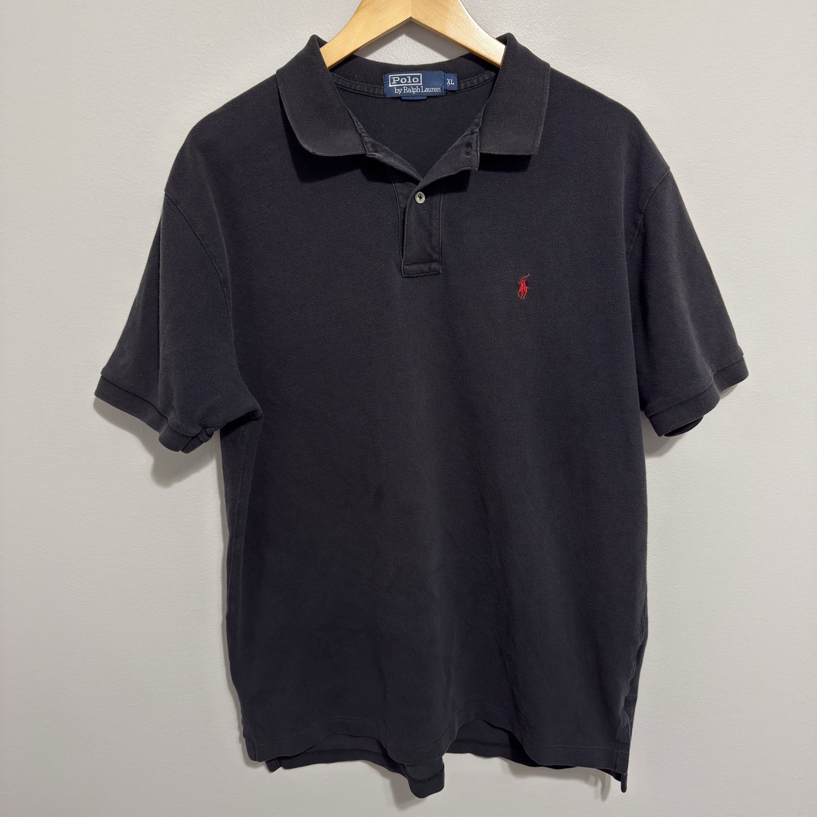 Vintage Polo Ralph Lauren Polo Shirt Men’s XL Black Red Pony Preppy