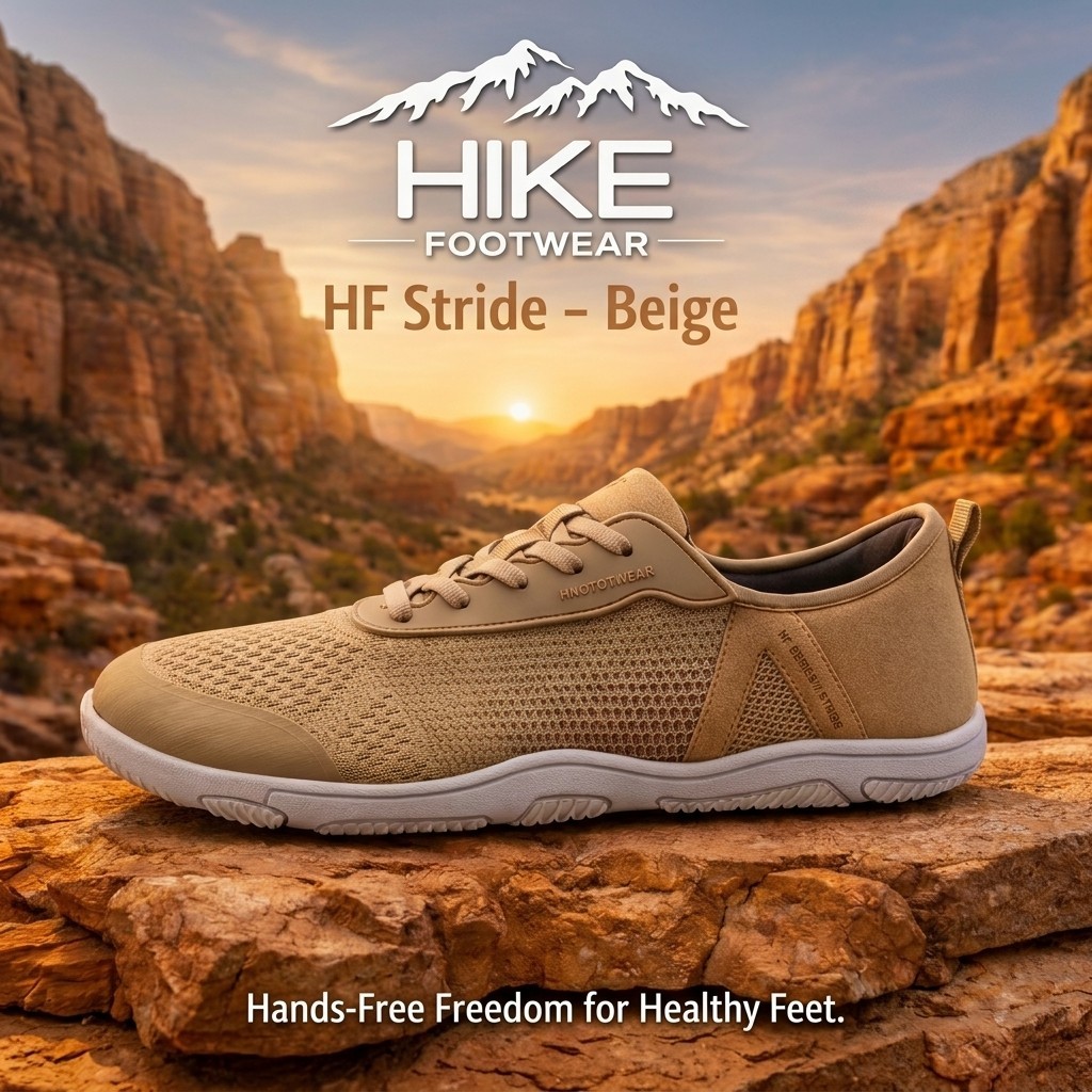 Hike Footwear Stride Womens 9/9.5 Mens 7/7.5 EU40 Beige Walking Shoes Sneakers