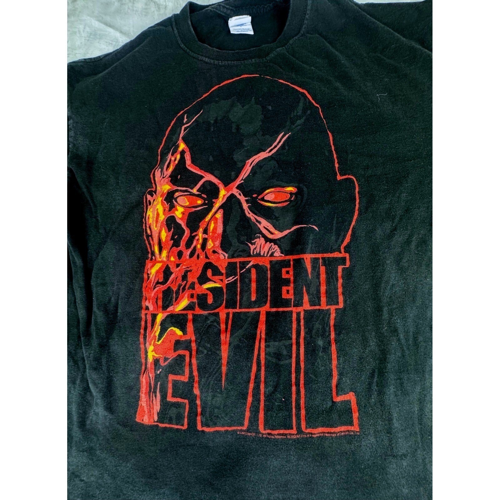 Vintage Resident Evil Capcom T-Shirt 1998 Zombie Horror Video Game Black Large