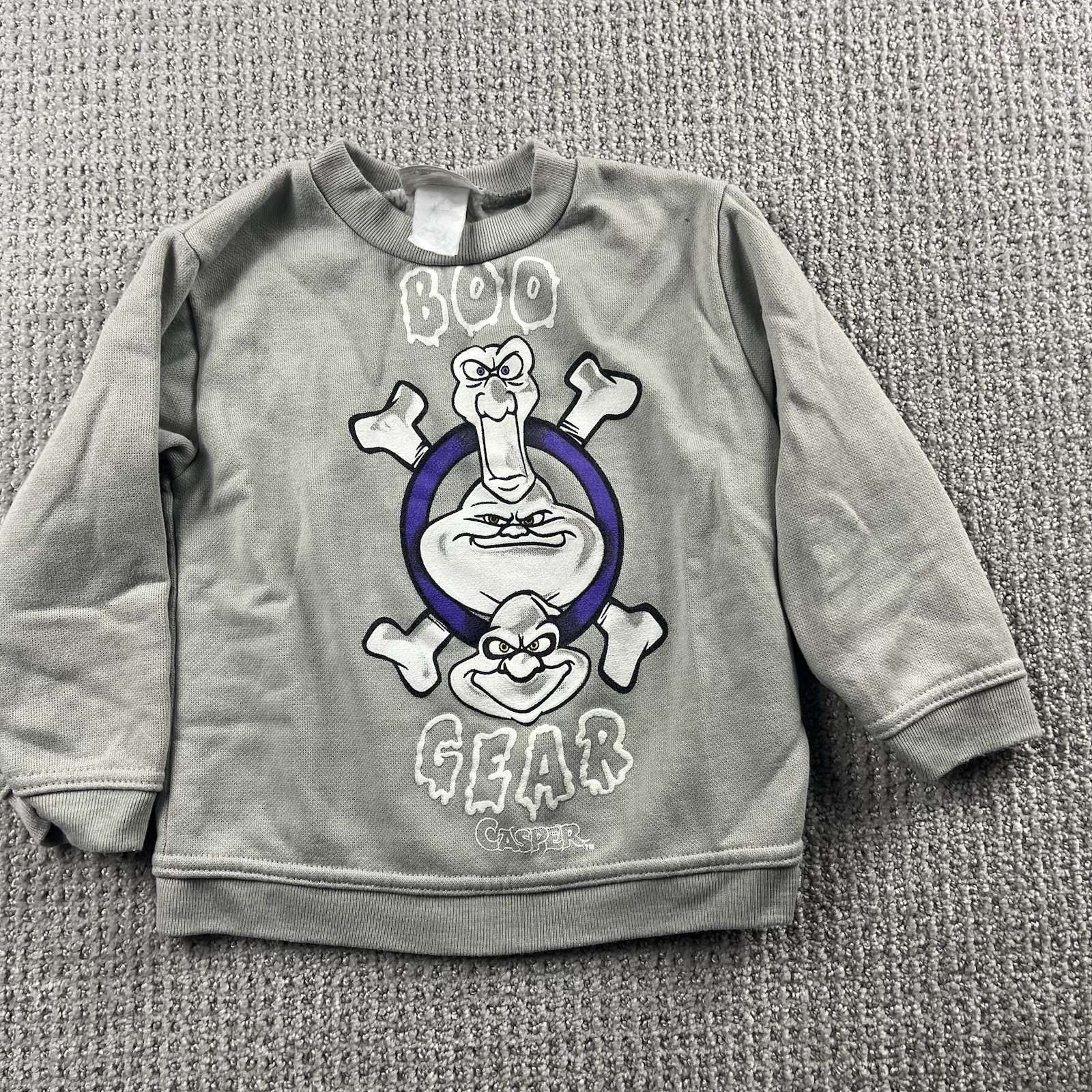 Vtg 1995 Casper The Friendly Ghost Sweatshirt Boo Gear Halloween Youth XS 4/5