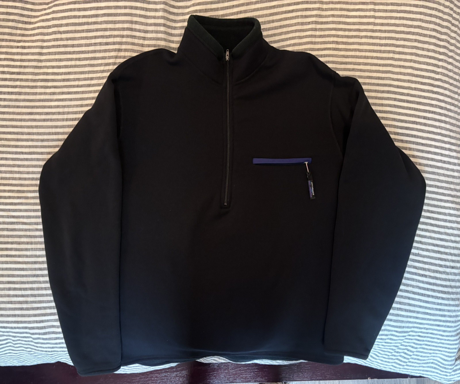 Men’s Vintage Made in USA Patagonia Black Half Zip Fleece Pullover Size L