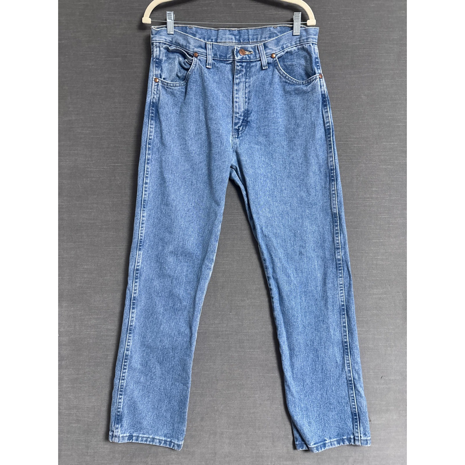 Vintage Wrangler 1013MWZ Jeans 33 Light Blue Cotton Denim Western Straight