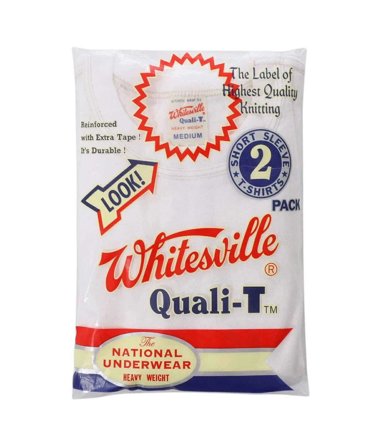 Whitesville WV73544 2-PACK T-SHIRT OFF-WHITE Size M L XL XXL Men\'s Made in Japan