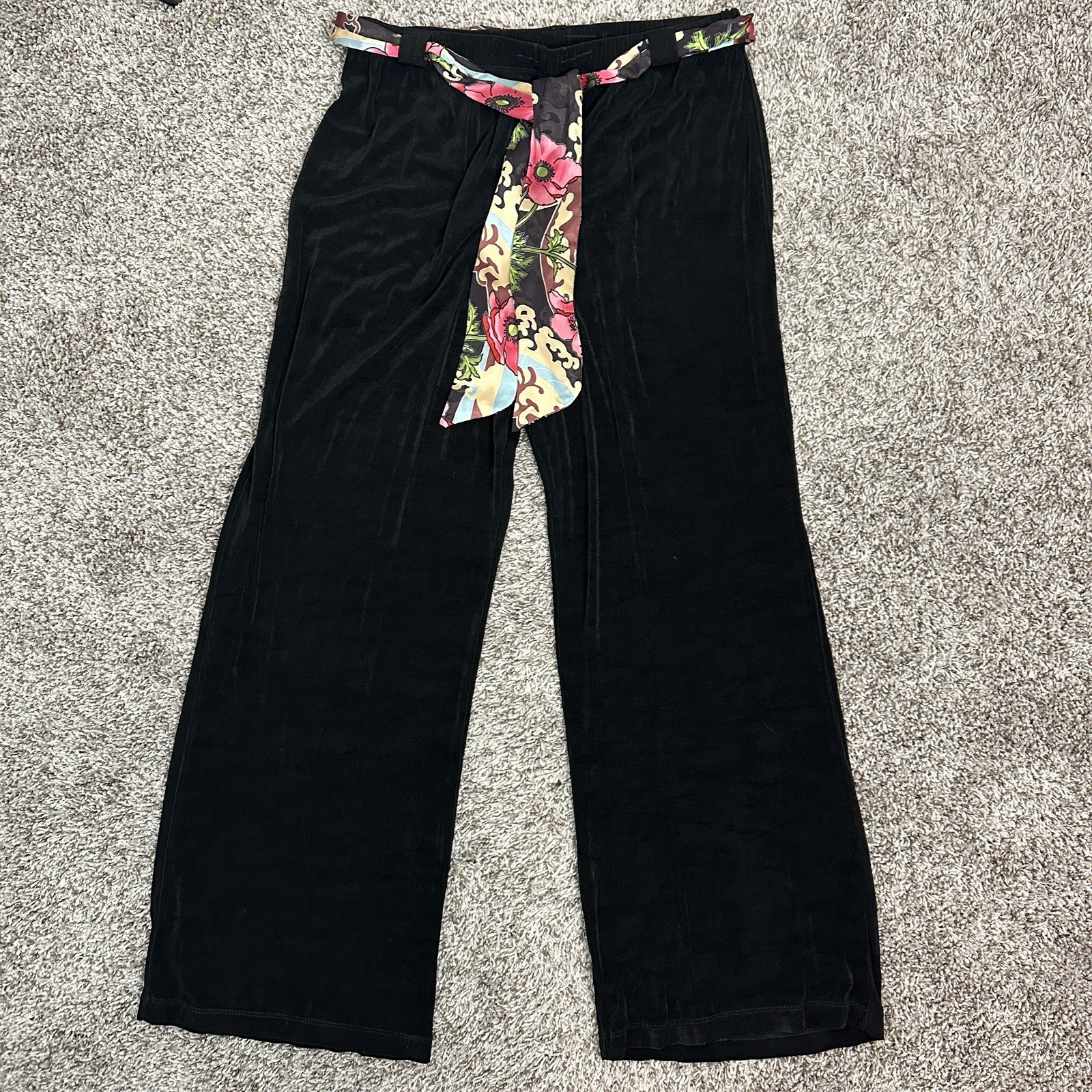 Vikki Vi Classic Black Liquid Knit Pants Pull On Travel Women Sz 1X Relaxed NWT