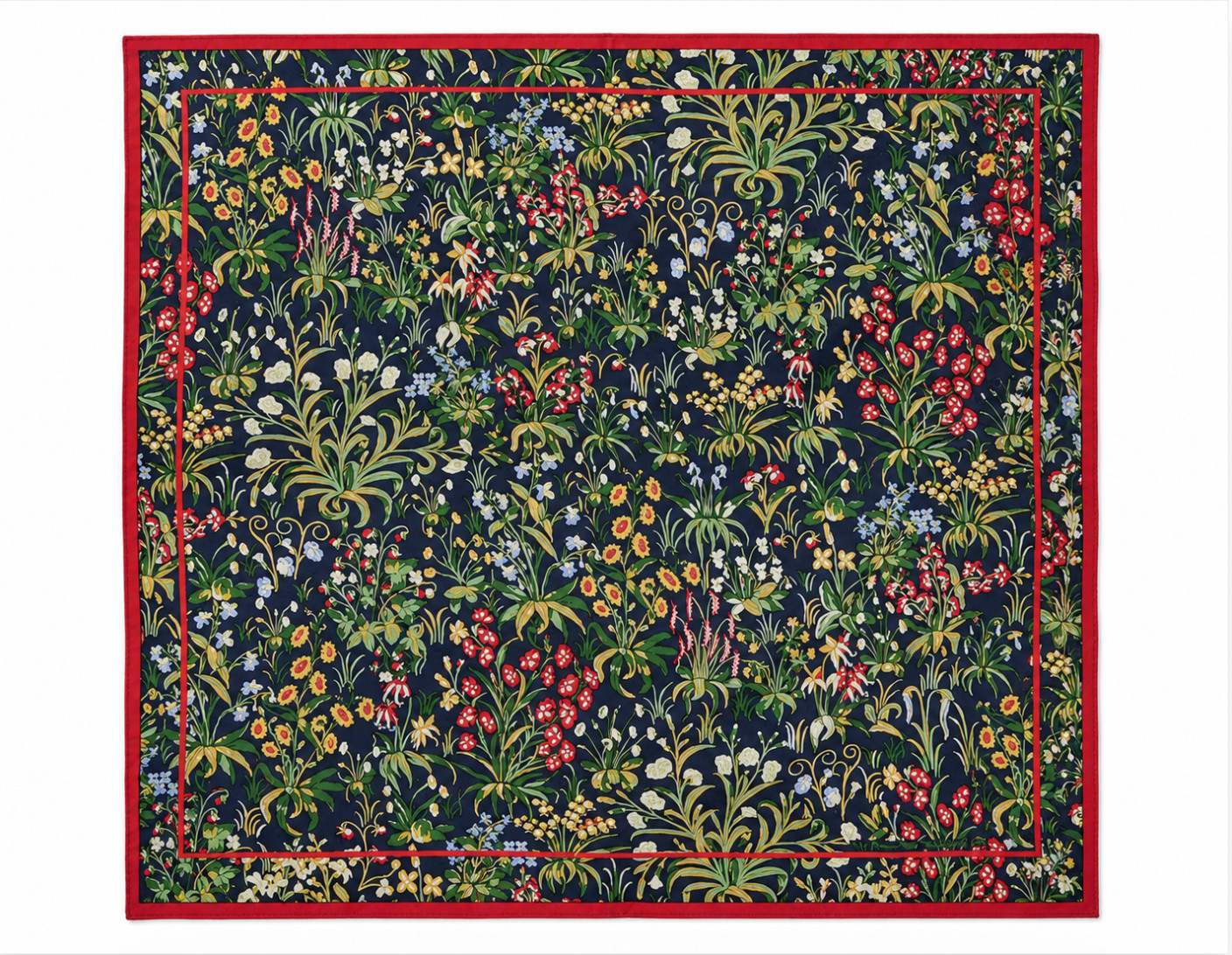 The Met Cloisters Unicorn Millefleurs Silk Scarf Museum Medieval Art NWT