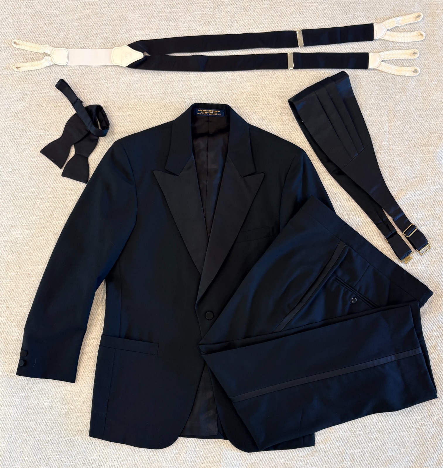 Vintage Brooks Brothers Tuxedo Set 5-Piece Complete Sz 39R / 36 Made in USA