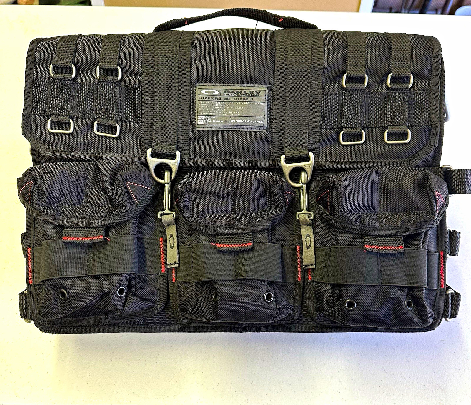 Oakley AP SI Tactical Field Gear Dexter Messenger Laptop Bag Black Rare Vintage