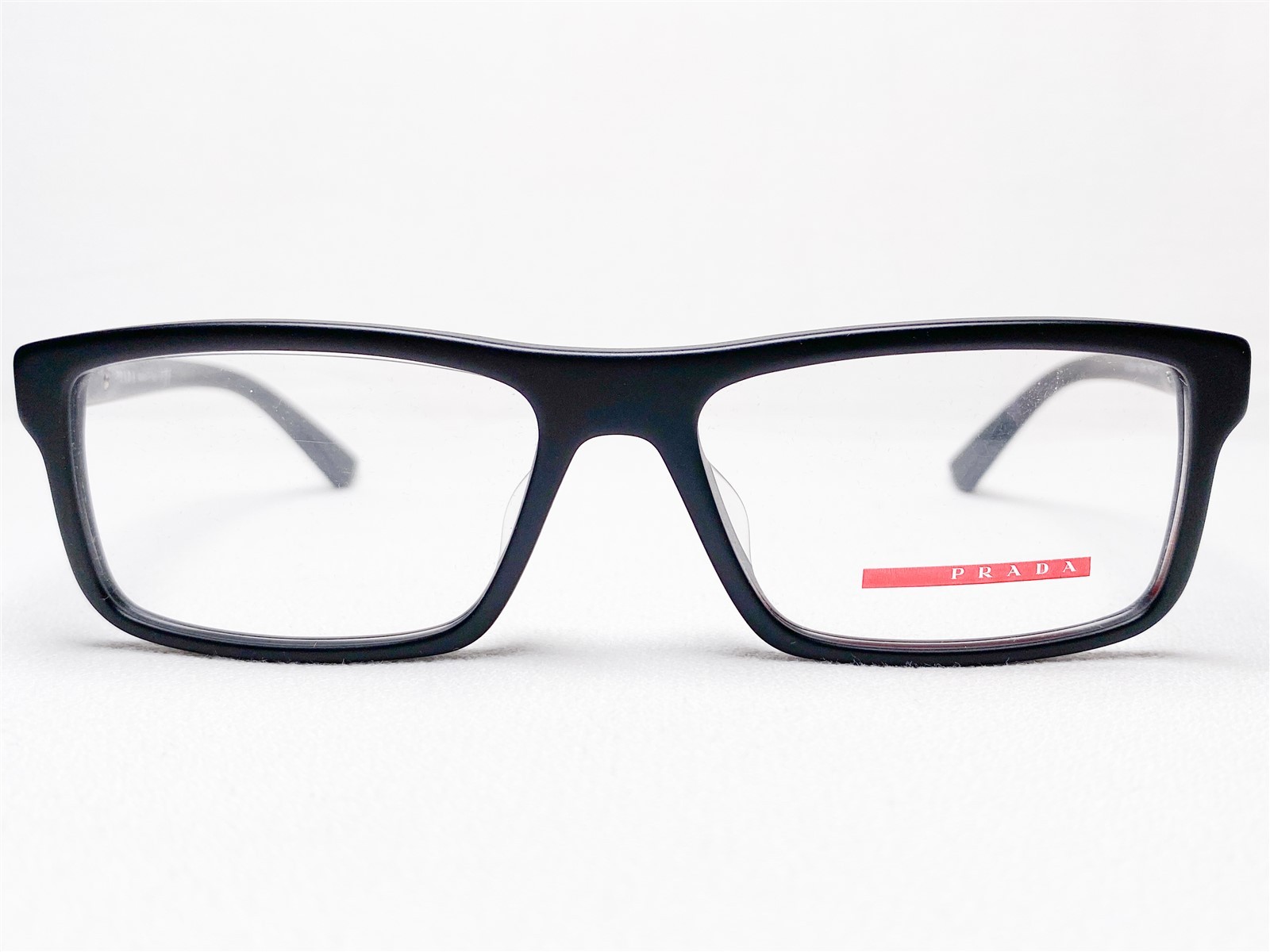 NEW Prada VPS04G-F 1BO-1O1 Men\'s Eyeglasses Frames Matte Black Rectangle 55/16