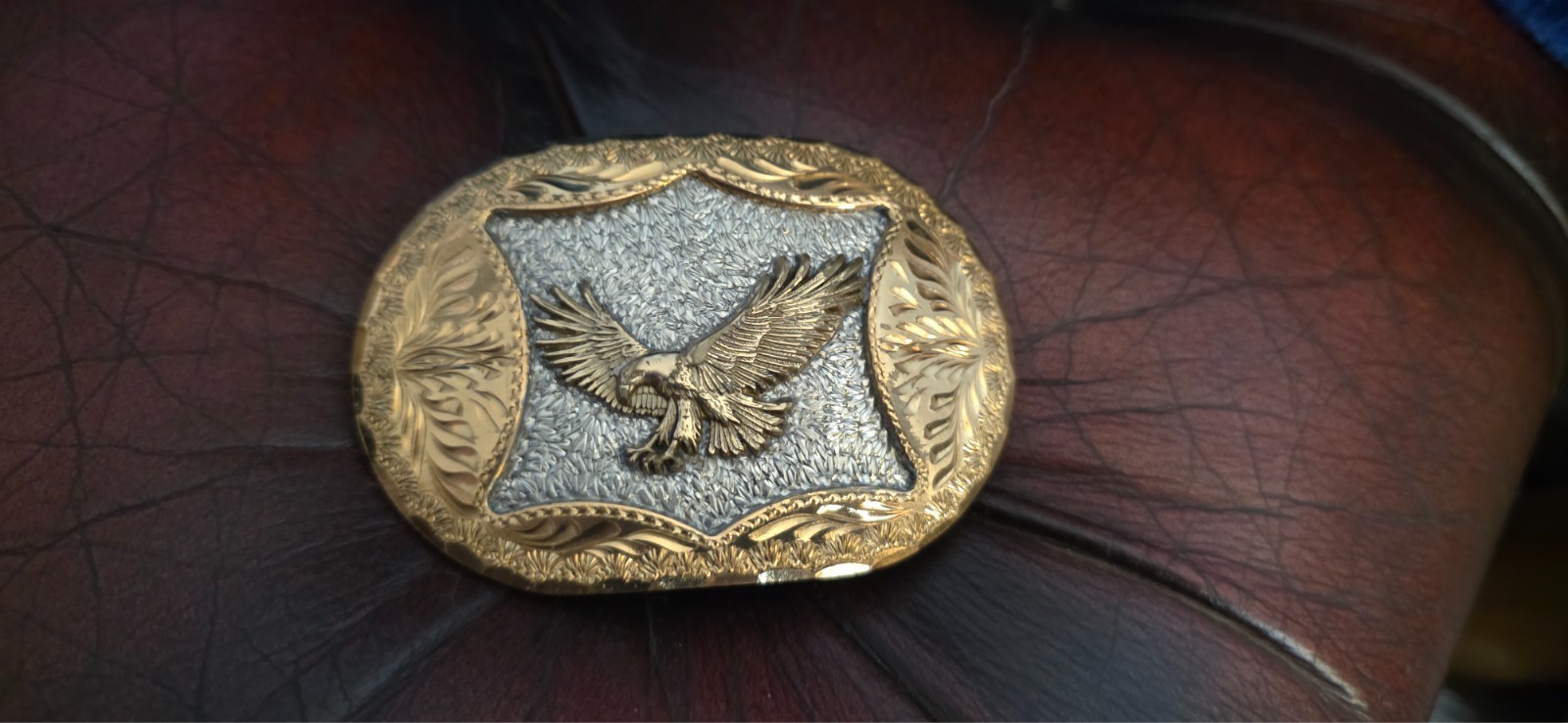 Vintage Silversmiths ADM Eagle Belt Buckle