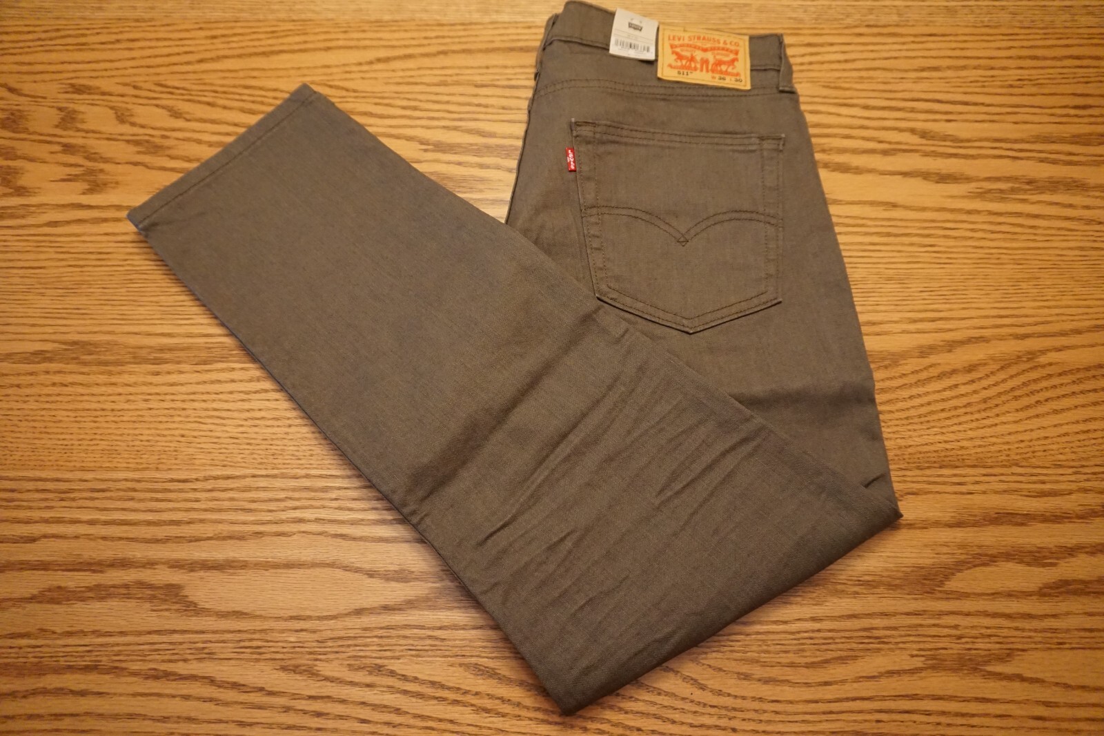 NWT MEN\'S LEVI JEANS 511 Multiple Sizes Slim Below Waist Stretch New Khaki $69