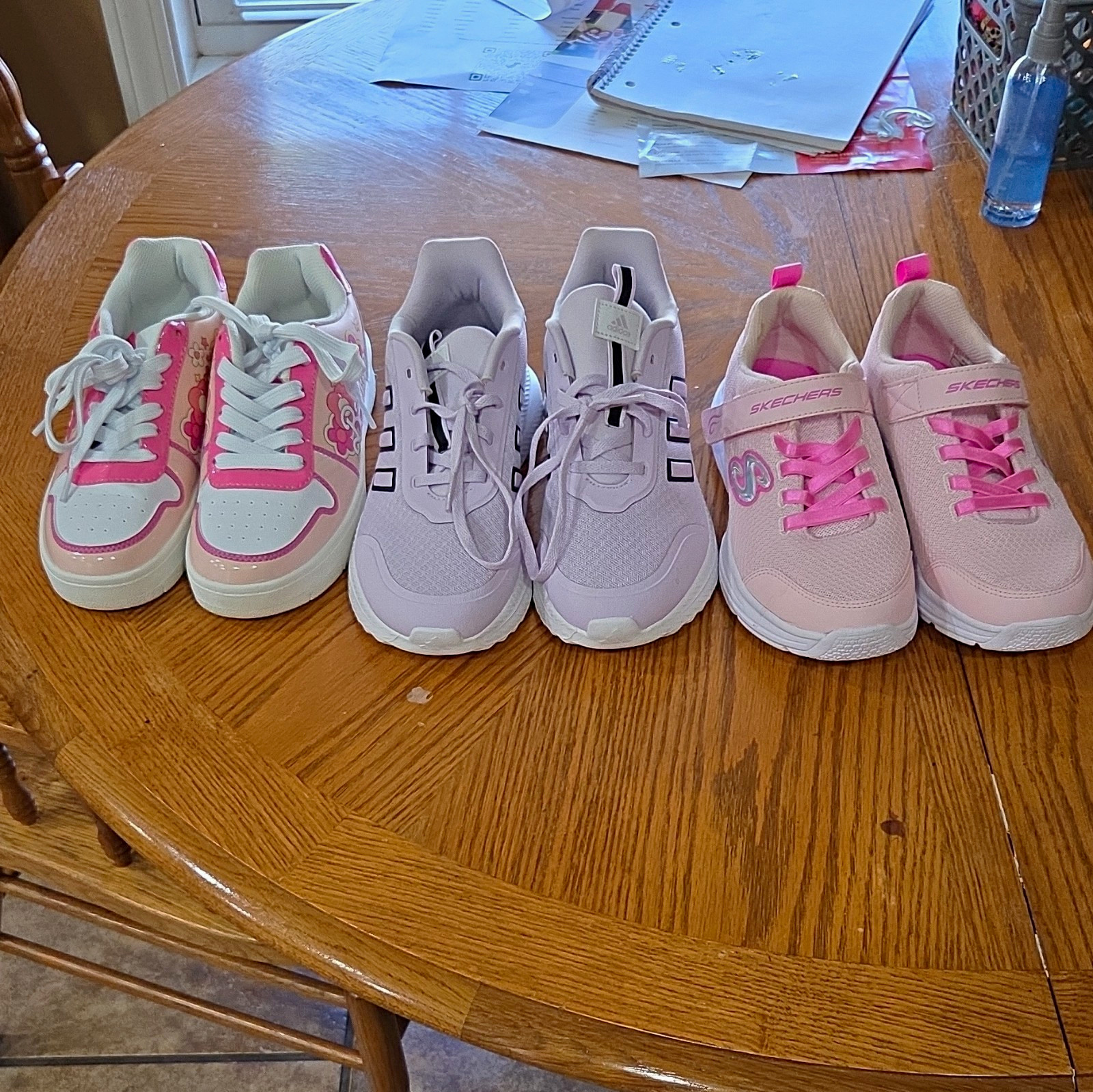 Skechers Girls Barbie Pink/White Lace-Up Low Top Sneakers US Size 6