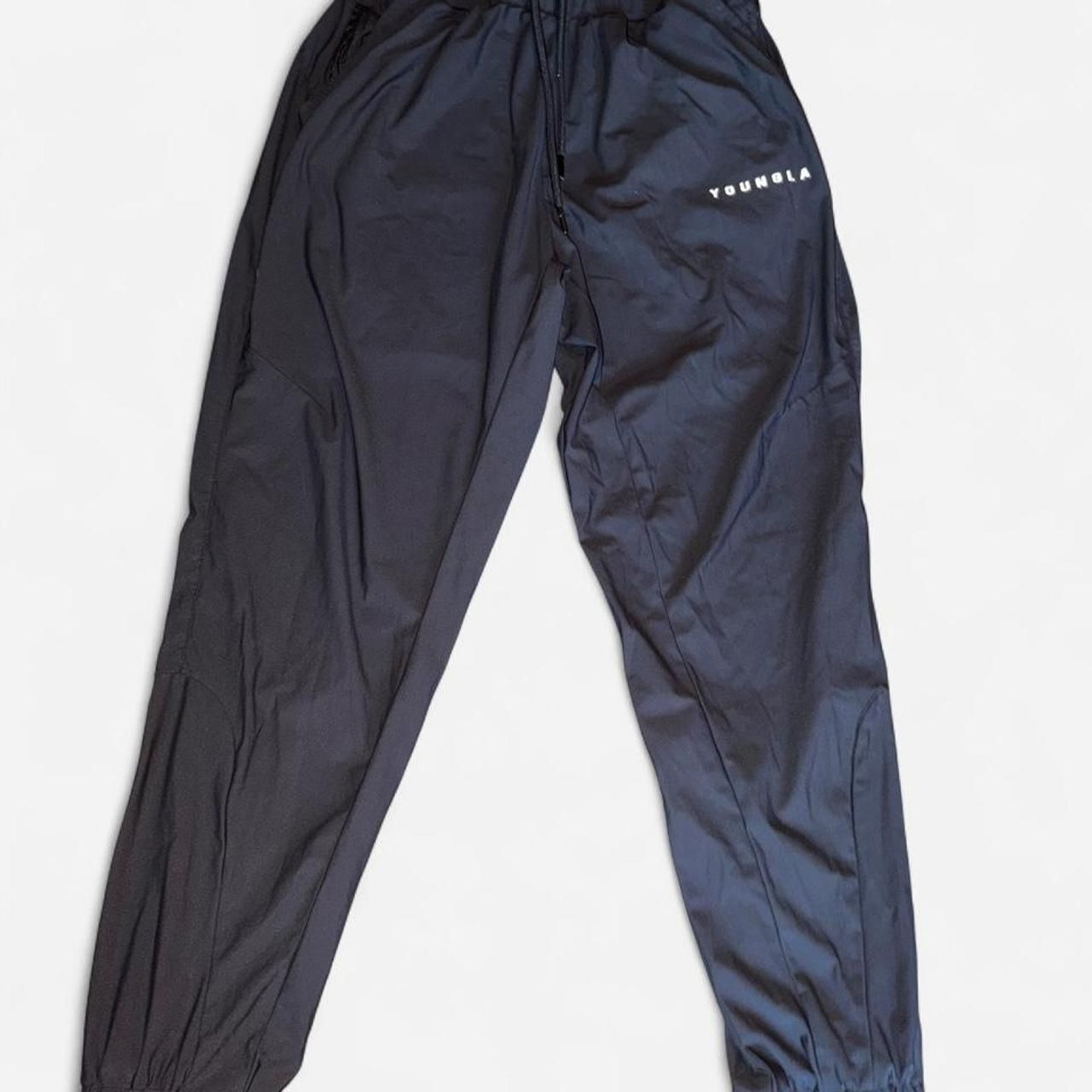 Youngla Men\'s Black and Navy Joggers-tracksuits
