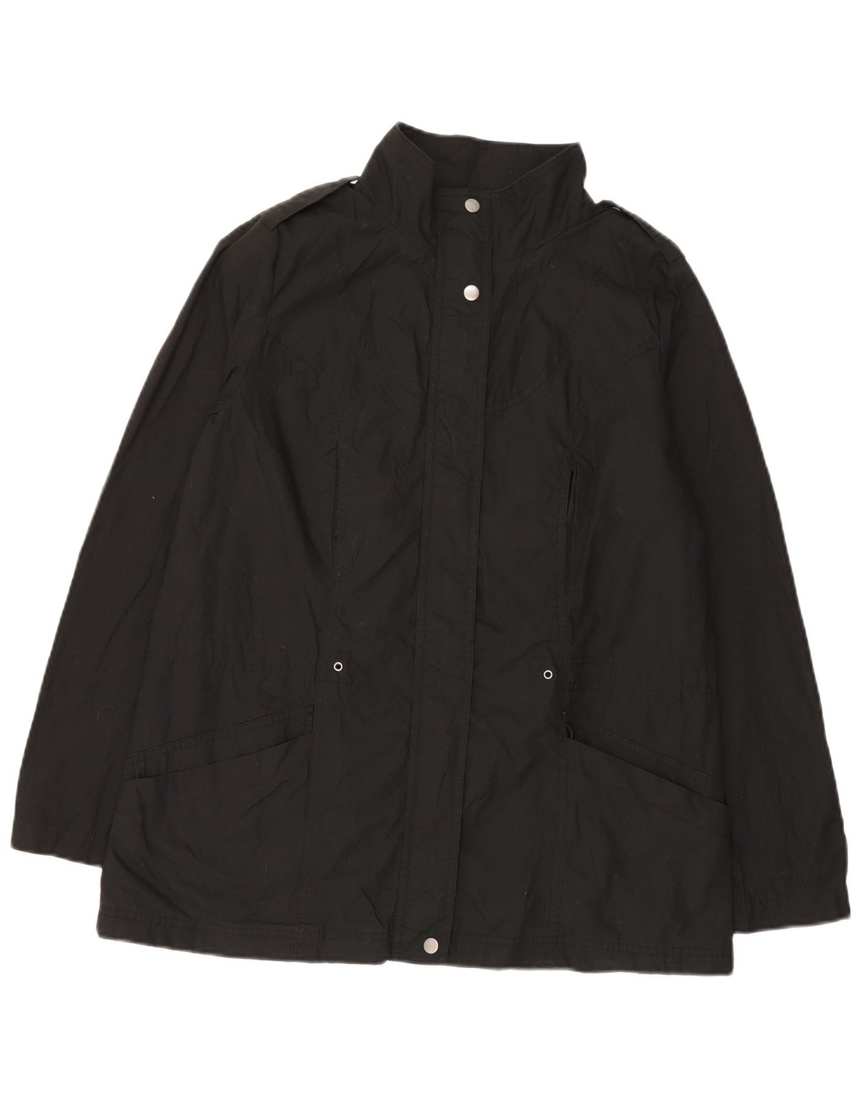Zara Womens Military Jacket UK 16 Large Black TK21