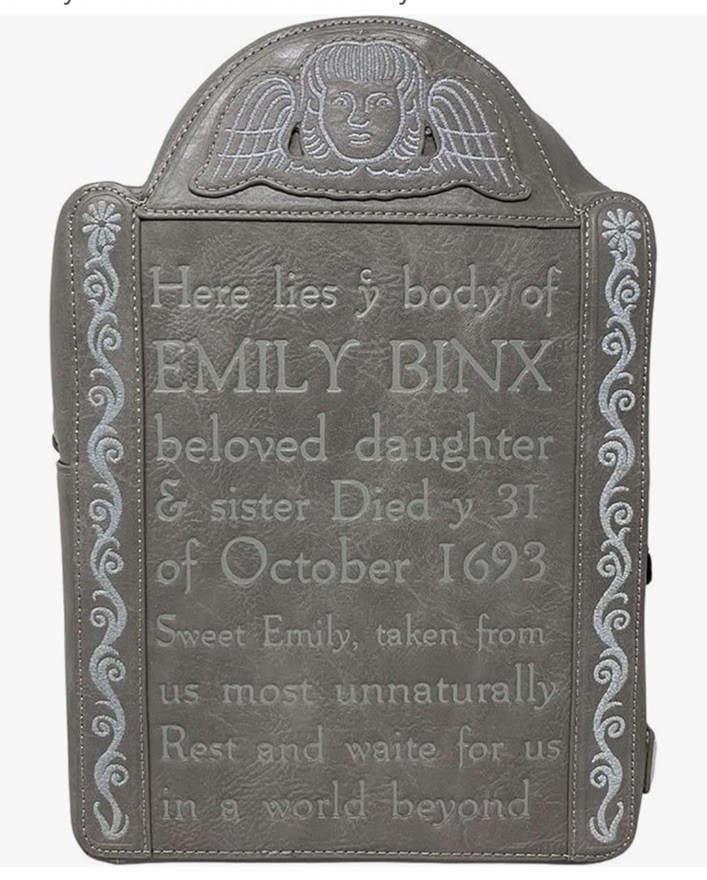 New Stitch Shoppe Loungefly Hocus Pocus Glow Tombstone Emily Binx Mini Backpack