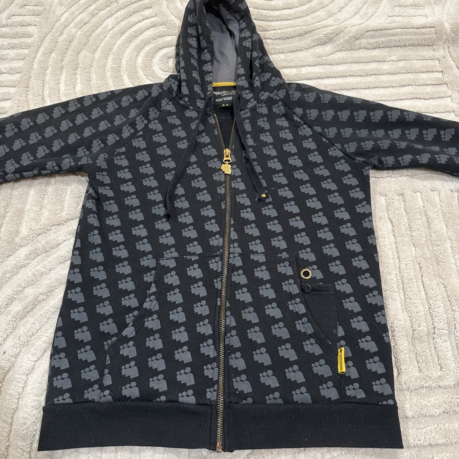 Extremely Rare MySpace Full Zip Hoodie 1 Of 1000 Size Medium