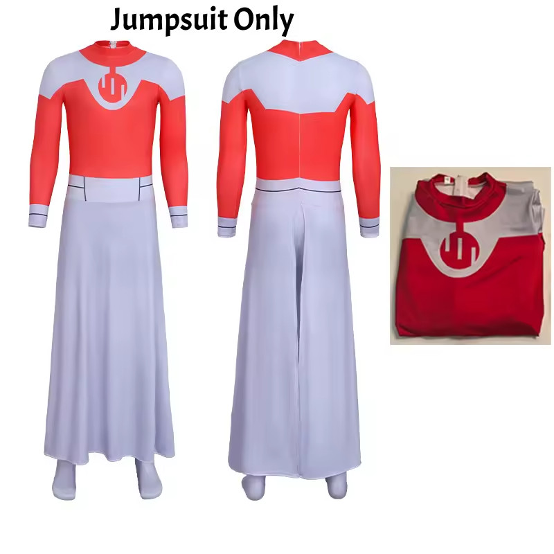 NEW Thragg Cosplay Jumpsuit+Cloak Uniform Invincible Halloween Party Costume