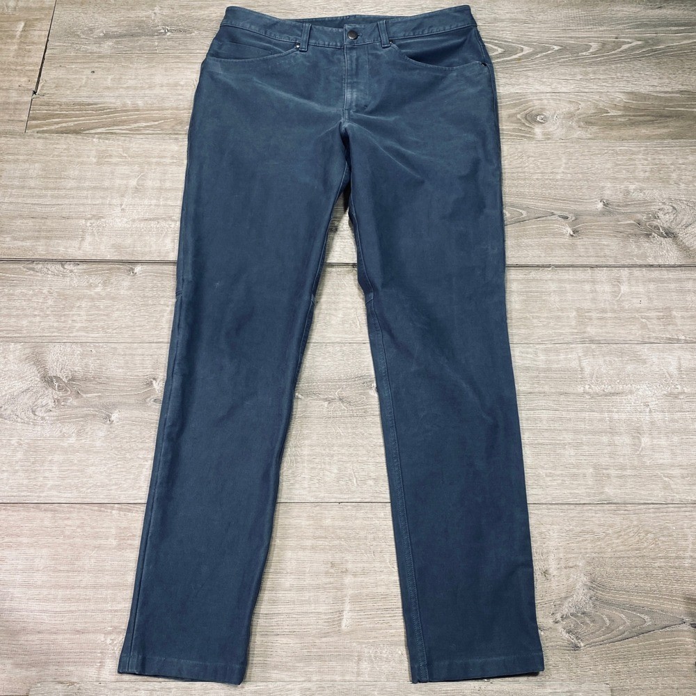 Lululemon ABC Pants Slim Fit Mens Navy Blue Technical Stretch 34x32