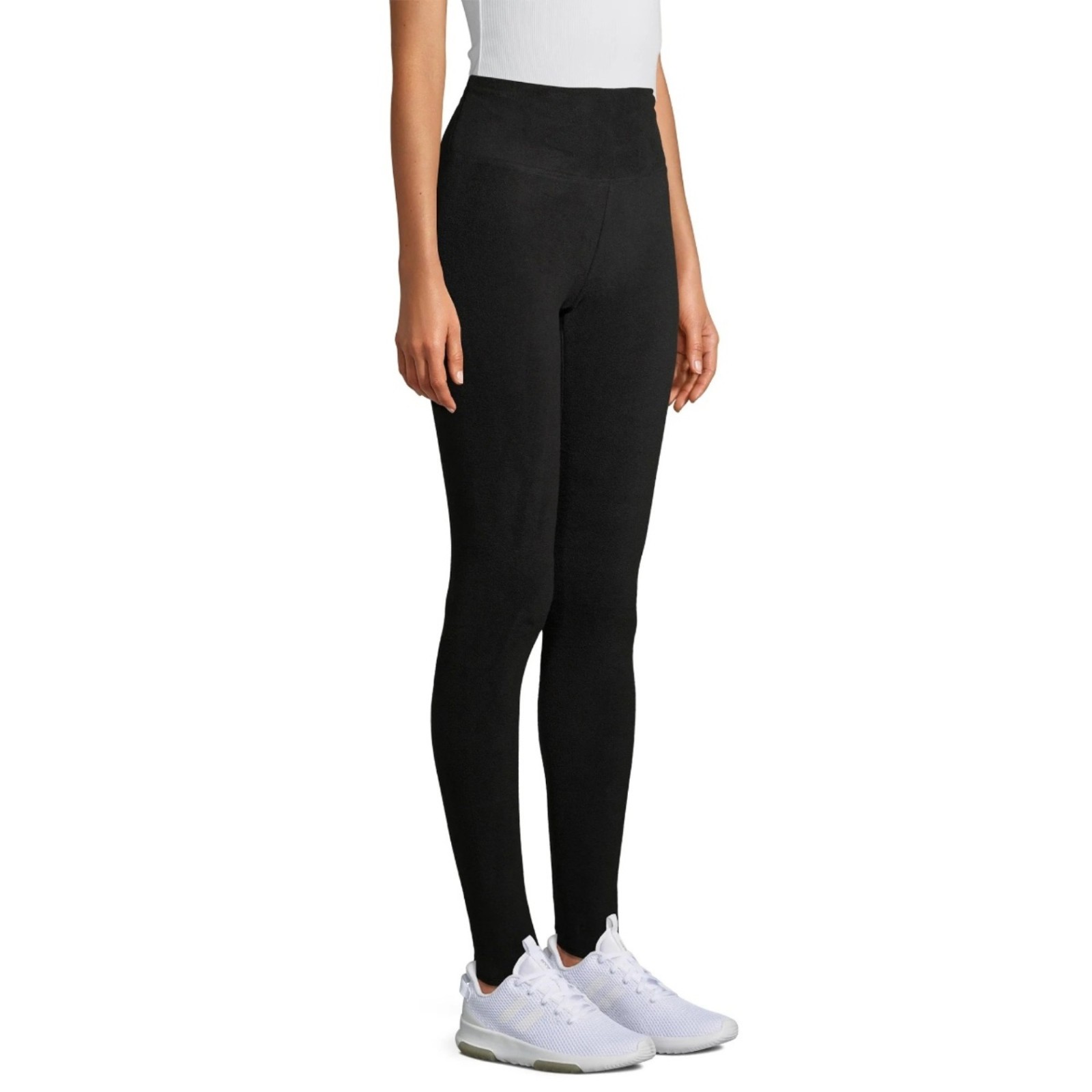 Climate Right Cuddl Duds Stretch Fleece Leggings Black Warm Base Layer w Pocket