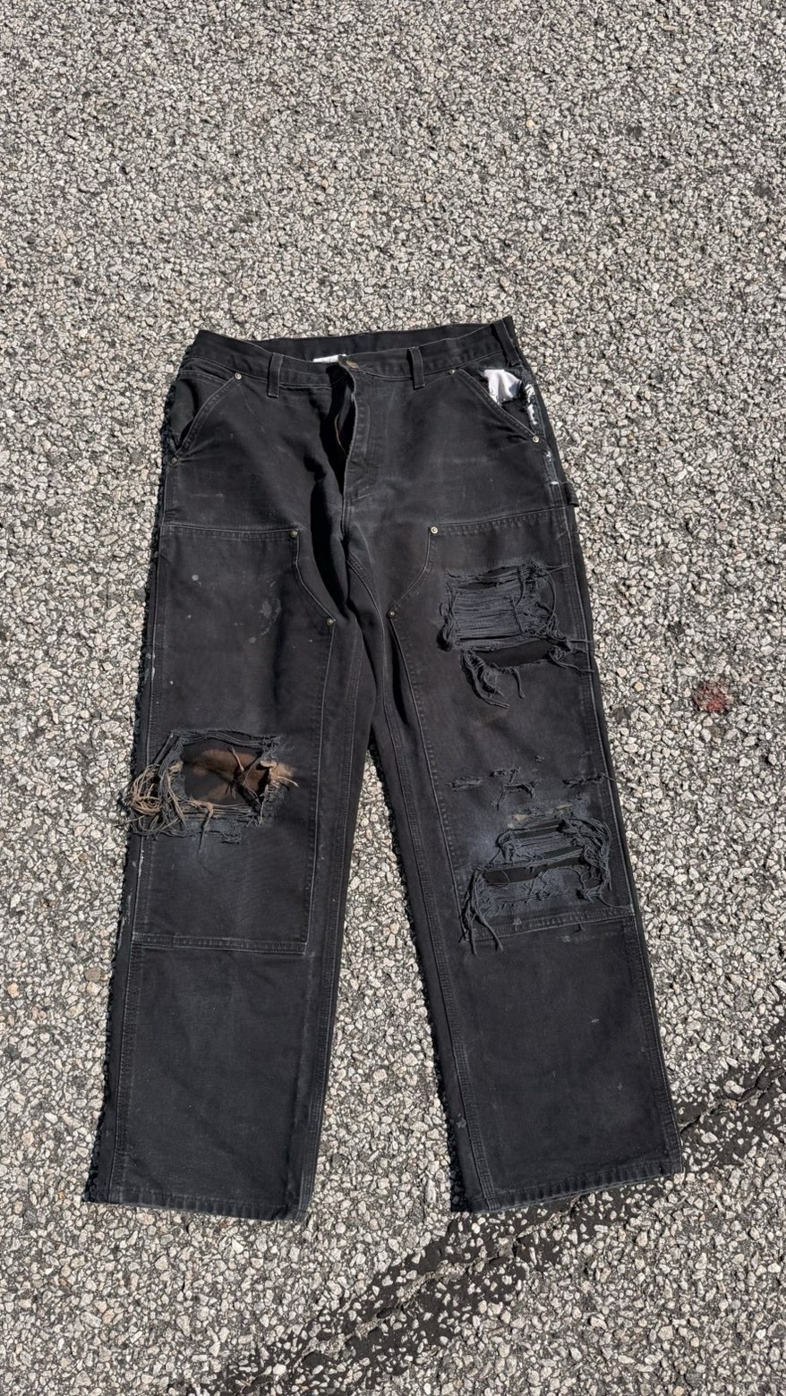 Carhartt double knees insanely trashed labeled 33x32 f