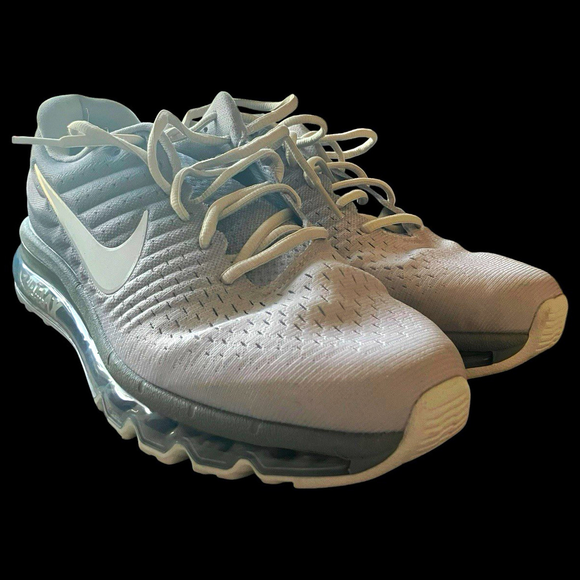Nike Air Max 2017 Light Bone Gray/White Men’s 9.5 Running Sneaker 849559-005