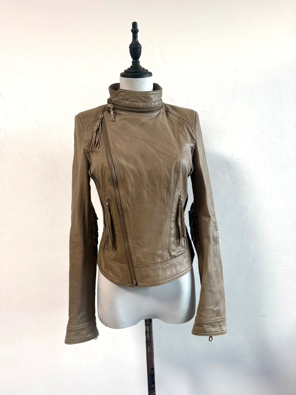 Vintage Sheep Skin genuine leather jacket Size S/M