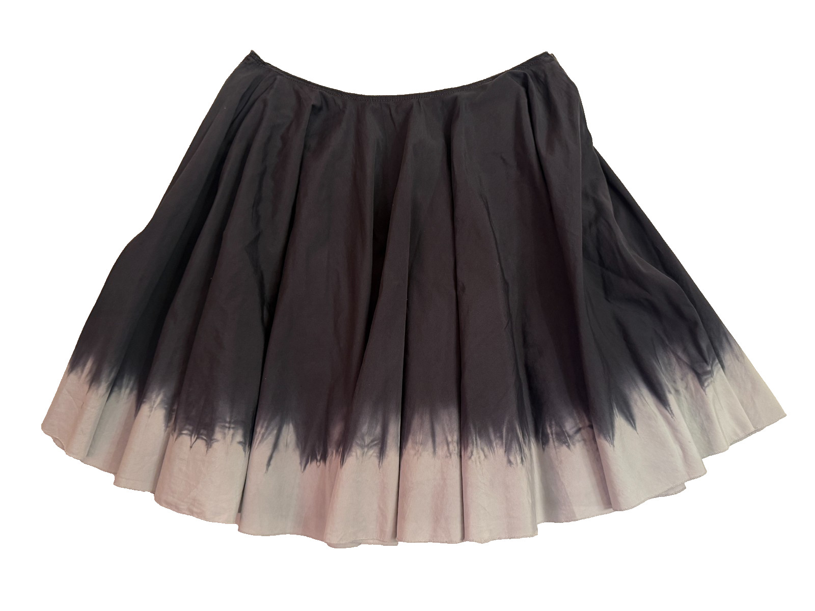 VNTG Prada Gray Tie-Dye Cotton Pleated Short Skirt SZ 44/10