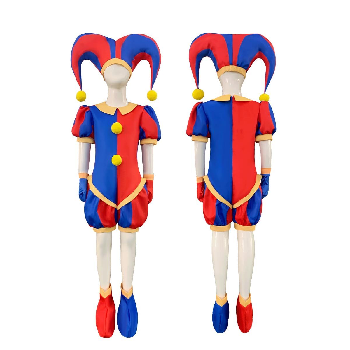 The Amazing Digital Circus Pomni Costume For Kids/Adult Cosplay Hat Glove Set