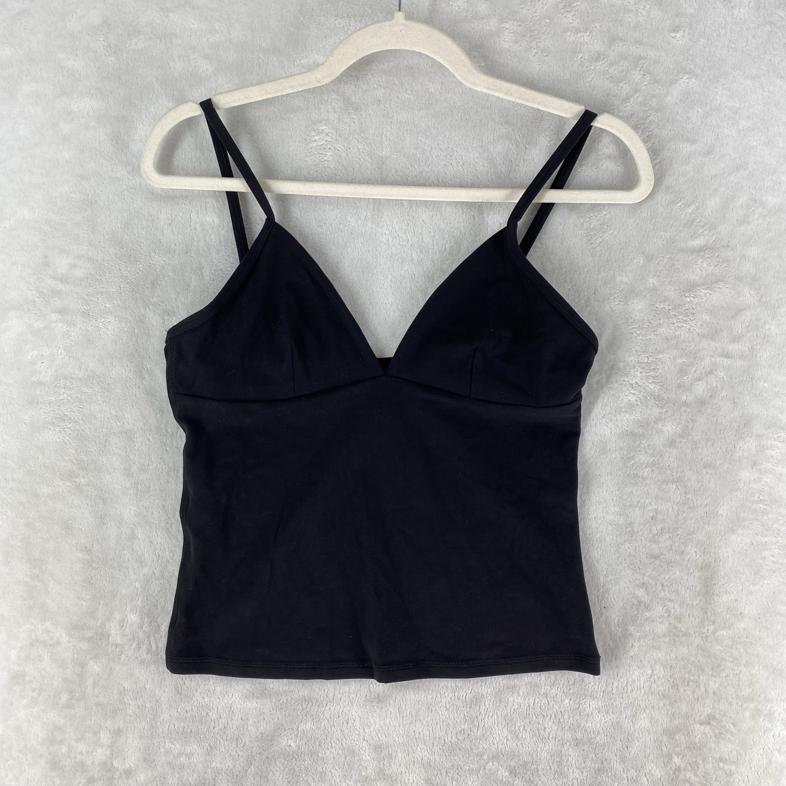 Aritzia Tank Top Womens Medium Black Vibrant Jersey Cami Adjustable Aritzia NEW