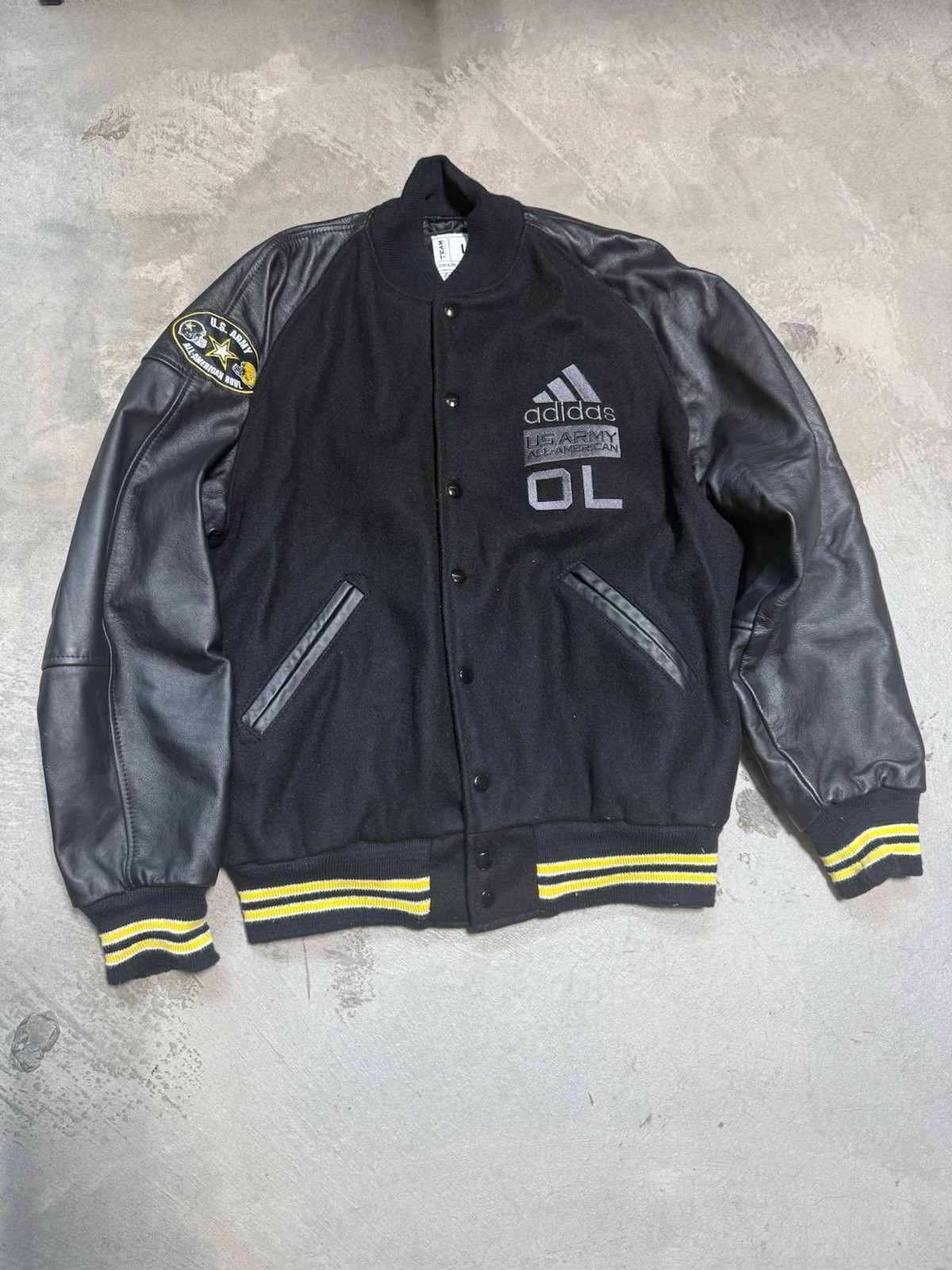 2014 Adidas Black U.S. Army All-American Bowl Varsity Jacket Size L 2014 PE Rare